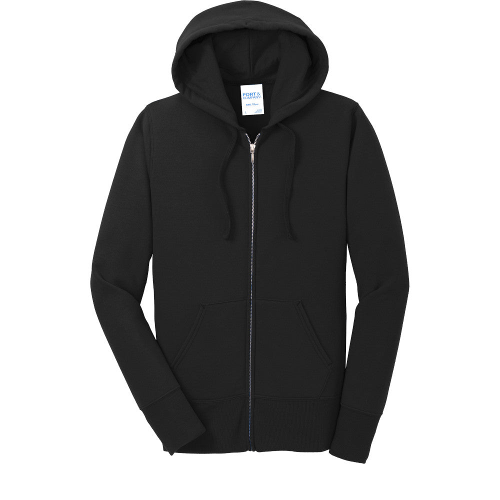 CC212. Women's Port & Company Core Fleece Full-Zip Hooded Sweatshirt