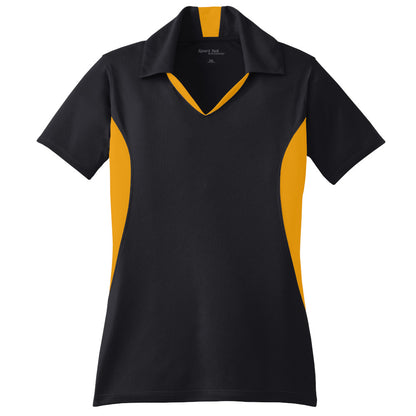 BWW221.  Sport-Tek® Ladies Side Blocked Micropique Sport-Wick® Polo