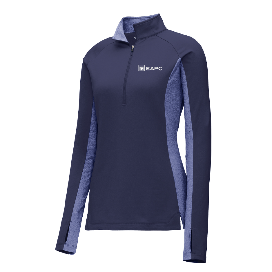 EAPC123. Sport-Tek® Ladies Sport-Wick® Stretch Contrast 1/2-Zip Pullover