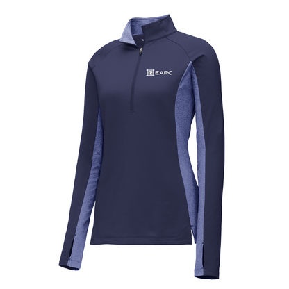 EAPC123. Sport-Tek® Ladies Sport-Wick® Stretch Contrast 1/2-Zip Pullover