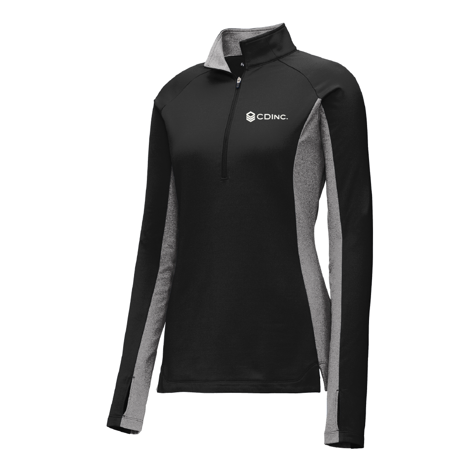 EAPC123. Sport-Tek® Ladies Sport-Wick® Stretch Contrast 1/2-Zip Pullover
