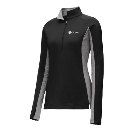 EAPC123. Sport-Tek® Ladies Sport-Wick® Stretch Contrast 1/2-Zip Pullover