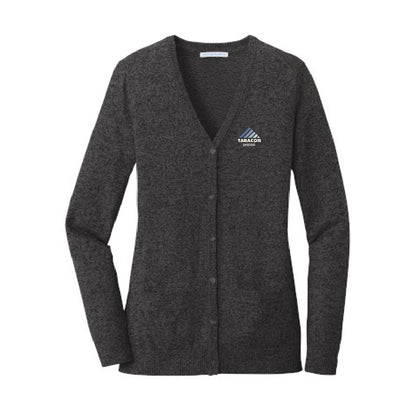 TRCN101. Port Authority® Ladies Marled Cardigan Sweater