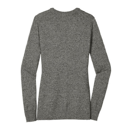 WYS101. Port Authority® Ladies Marled Cardigan Sweater