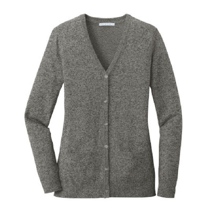 WYS101. Port Authority® Ladies Marled Cardigan Sweater