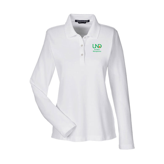 UNDFMS. Devon & Jones Ladies' Pima Piqué Long Sleeve Polo