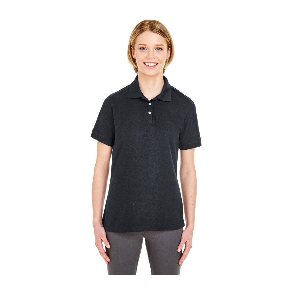 UNDFMS. UltraClub Ladies' Platinum Honeycomb Piqué Polo
