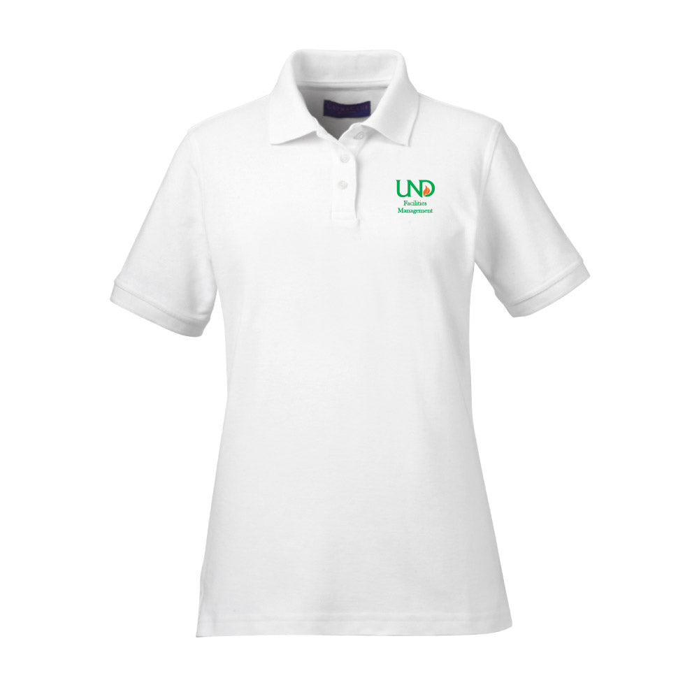 UNDFMS. UltraClub Ladies' Platinum Honeycomb Piqué Polo