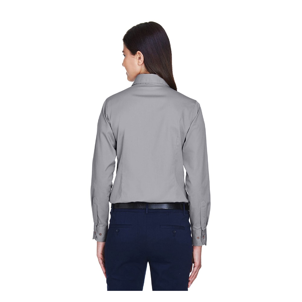 UNDFMS. Harriton Ladies' Easy Blend Twill Long Sleeve