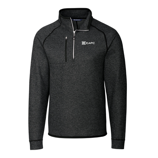 EAPC240. Cutter & Buck Mainsail Sweater-Knit Mens Half Zip Pullover Jacket