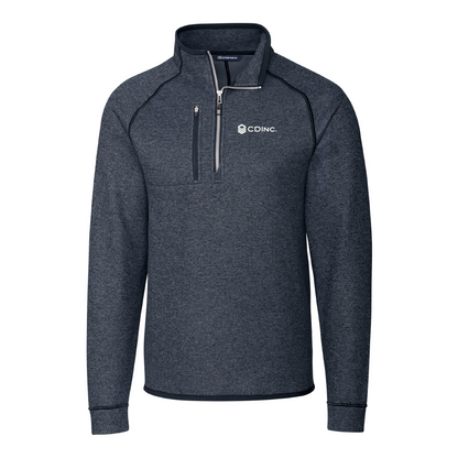 EAPC240. Cutter & Buck Mainsail Sweater-Knit Mens Half Zip Pullover Jacket