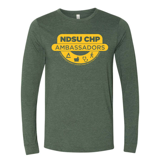 NDSUCHP301. BELLA + CANVAS Unisex Heather CVC Long Sleeve Tee