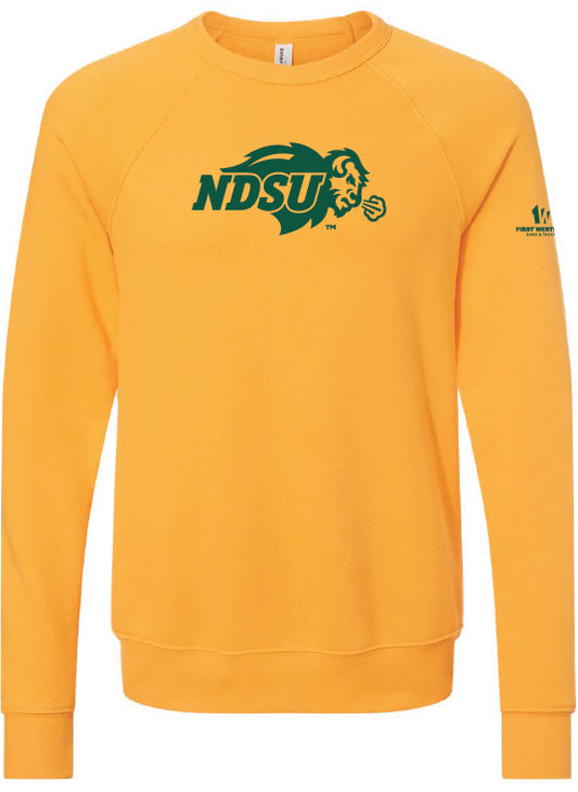 NDSUFW300. Unisex Bella + Canvas Sponge Fleece Crewneck