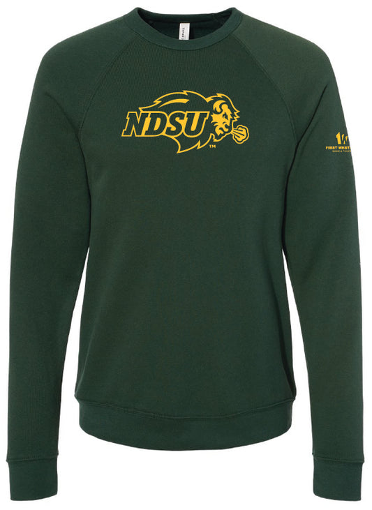 NDSUFW300. Unisex Bella + Canvas Sponge Fleece Crewneck