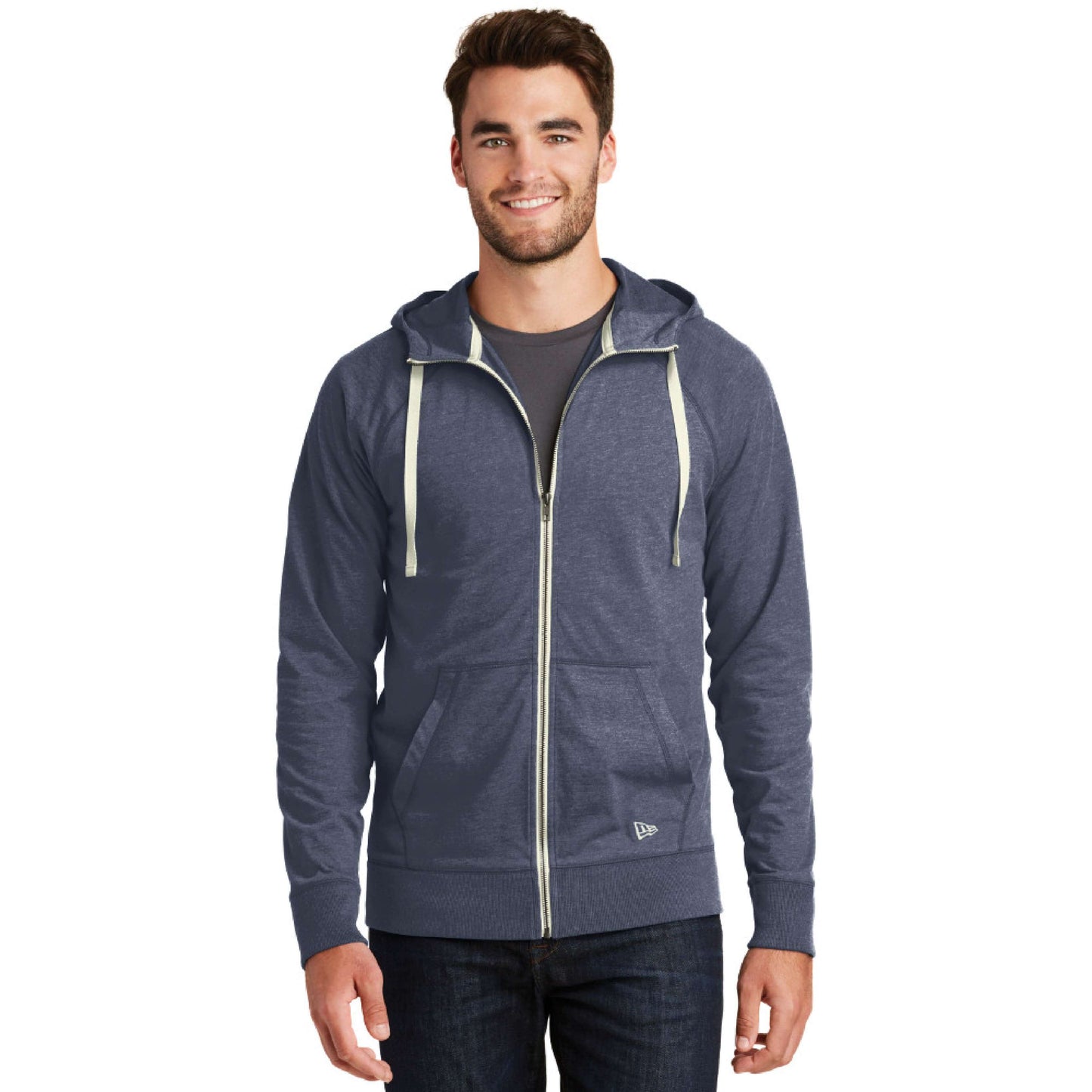 CAPLP204. Men's Sueded Cotton Blend Full-Zip Hoodie