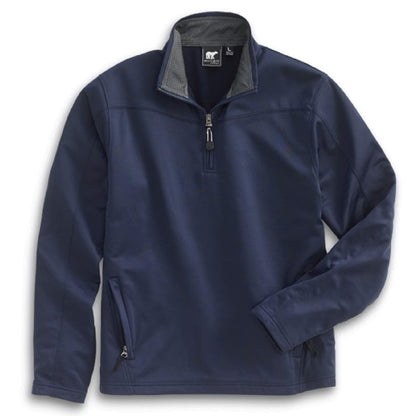 AS207. Men's White Bear 1/4-Zip Performance Pullover