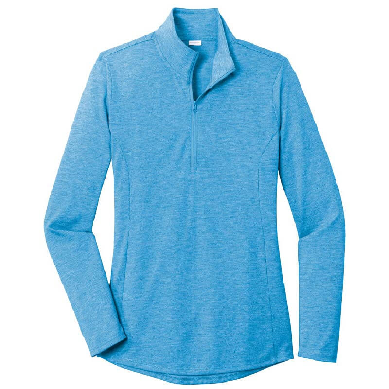 CAPLP105. Ladies PosiCharge ® Tri-Blend Wicking 1/4-Zip Pullover