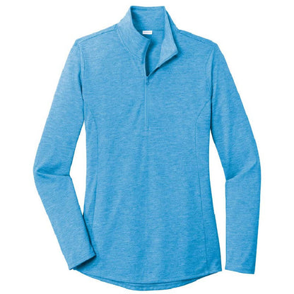 CAPLP105. Ladies PosiCharge ® Tri-Blend Wicking 1/4-Zip Pullover