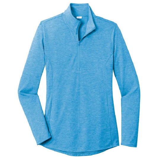 CAPLP105. Ladies PosiCharge ® Tri-Blend Wicking 1/4-Zip Pullover