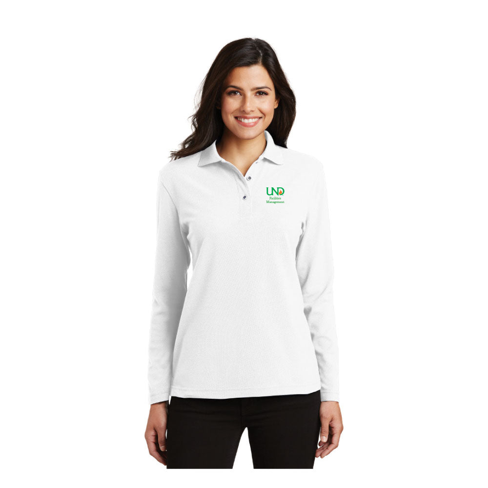 UNDFMS. Port Authority® Ladies' Silk Touch Long Sleeve Polo