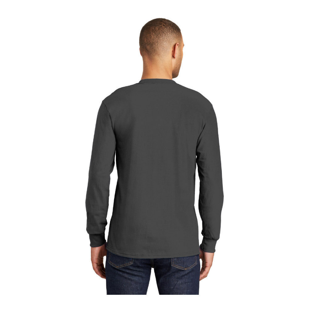 UNDFMS. Port & Company® Tall Long Sleeve Essential Pocket Tee