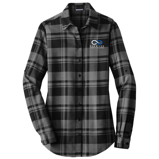 RRIV103. Port Authority® Ladies Plaid Flannel Tunic