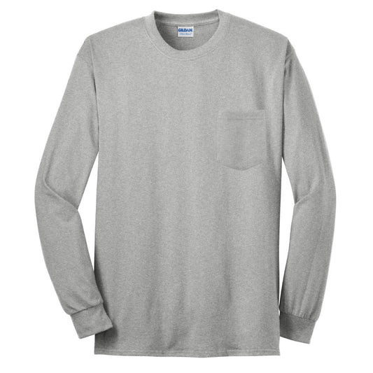 SDX205. Men’s 100% Cotton Long Sleeve T-Shirt w/ Pocket