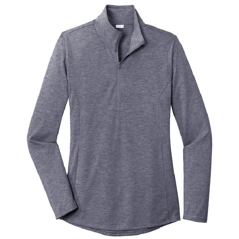 CAPLP105. Ladies PosiCharge ® Tri-Blend Wicking 1/4-Zip Pullover