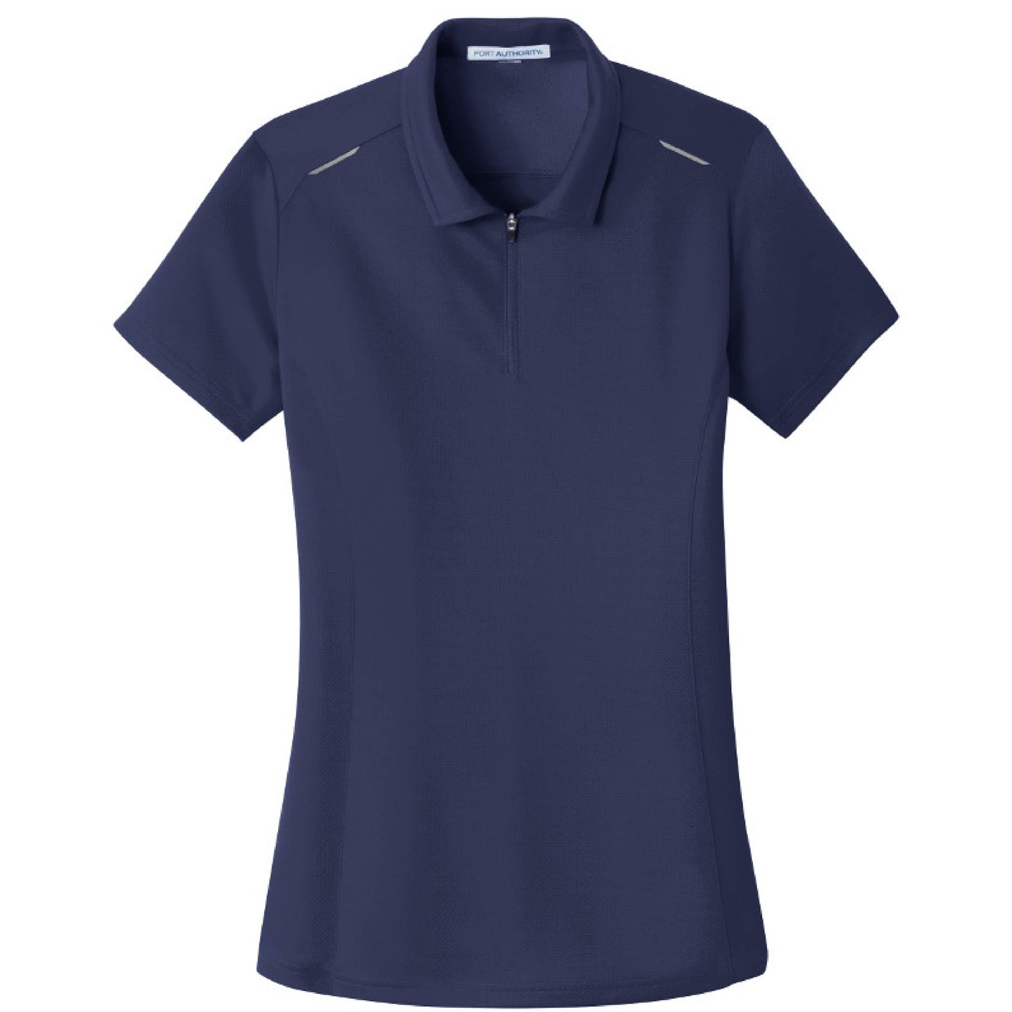 VFSC118. Port Authority® Ladies Pinpoint Mesh Zip Polo