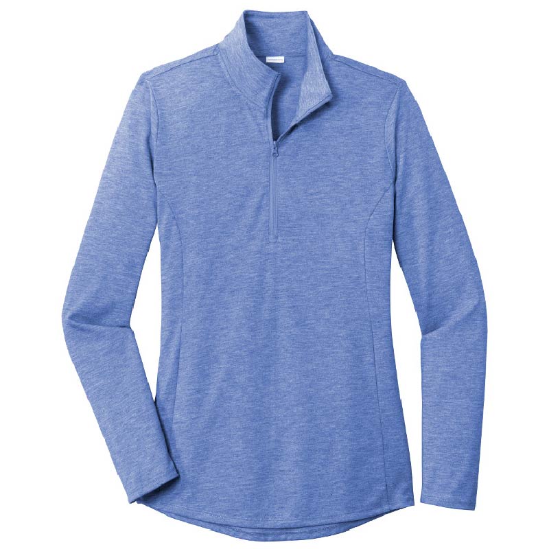 MPM206. Ladies PosiCharge ® Tri-Blend Wicking 1/4-Zip Pullover