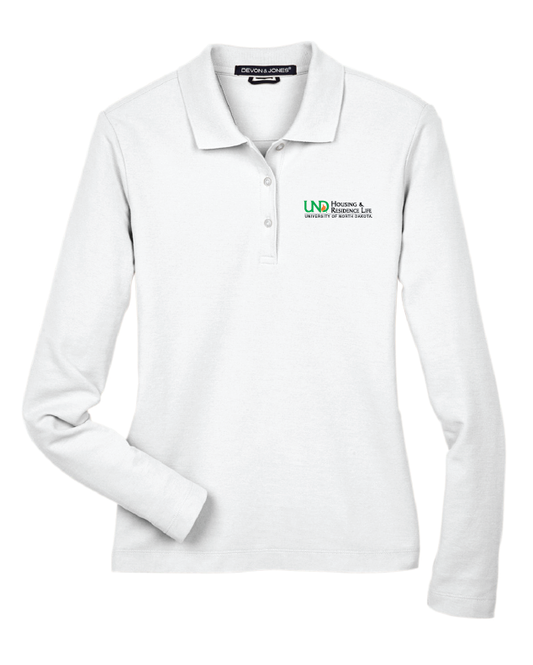 UND1. Devon & Jones Ladies' Pima Piqué Long Sleeve Polo