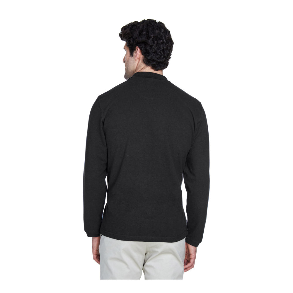 UNDFMS. UltraClub Long Sleeve Classic Piqué Polo