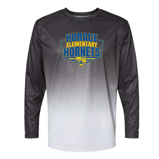 HE113. Youth Badger Ombre Long Sleeve T-Shirt