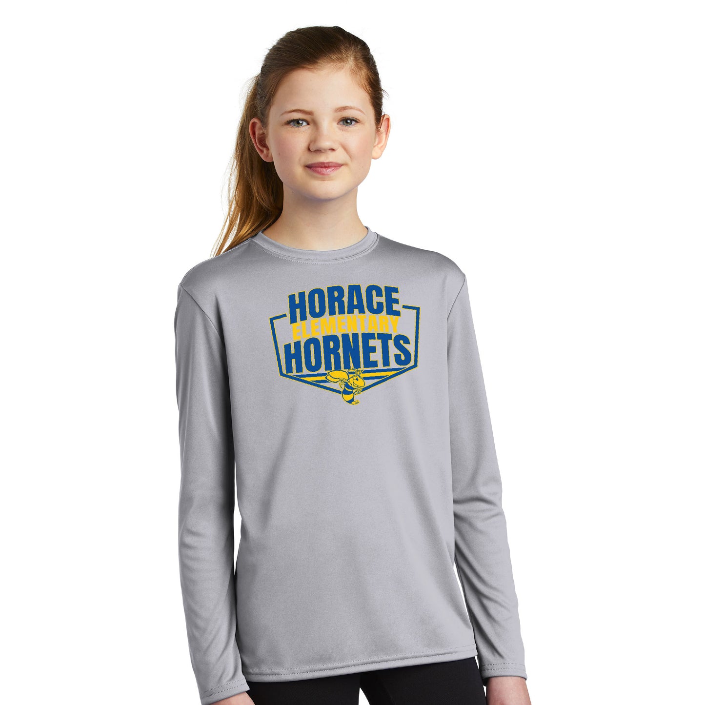 HE114. Unisex Youth Port & Company® Long Sleeve Performance Tee