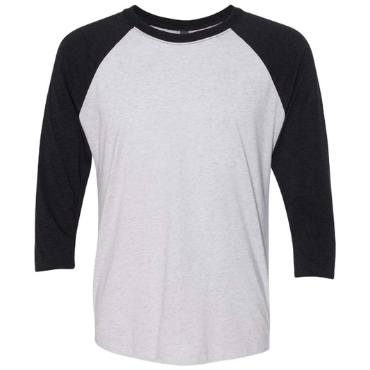 KM105. Unisex Tri-Blend ¾-Sleeve Baseball Raglan