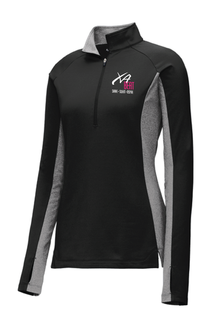 XA212. Sport-Tek® Ladies Sport-Wick® Stretch Contrast 1/2-Zip Pullover