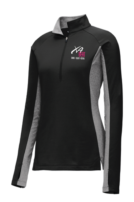 XA212. Sport-Tek® Ladies Sport-Wick® Stretch Contrast 1/2-Zip Pullover