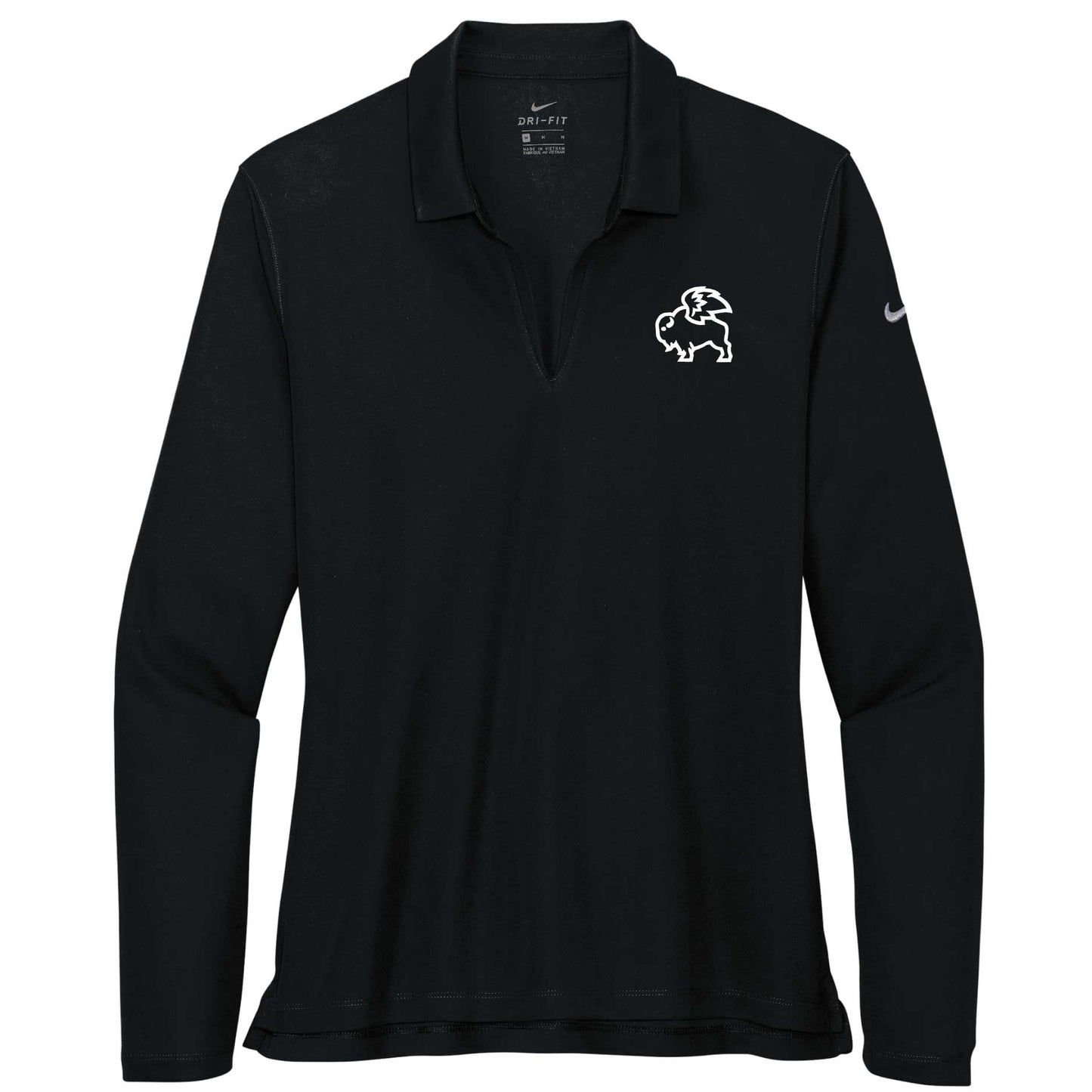 BWW227. Nike Ladies Dri-FIT Micro Pique 2.0 Long Sleeve Polo