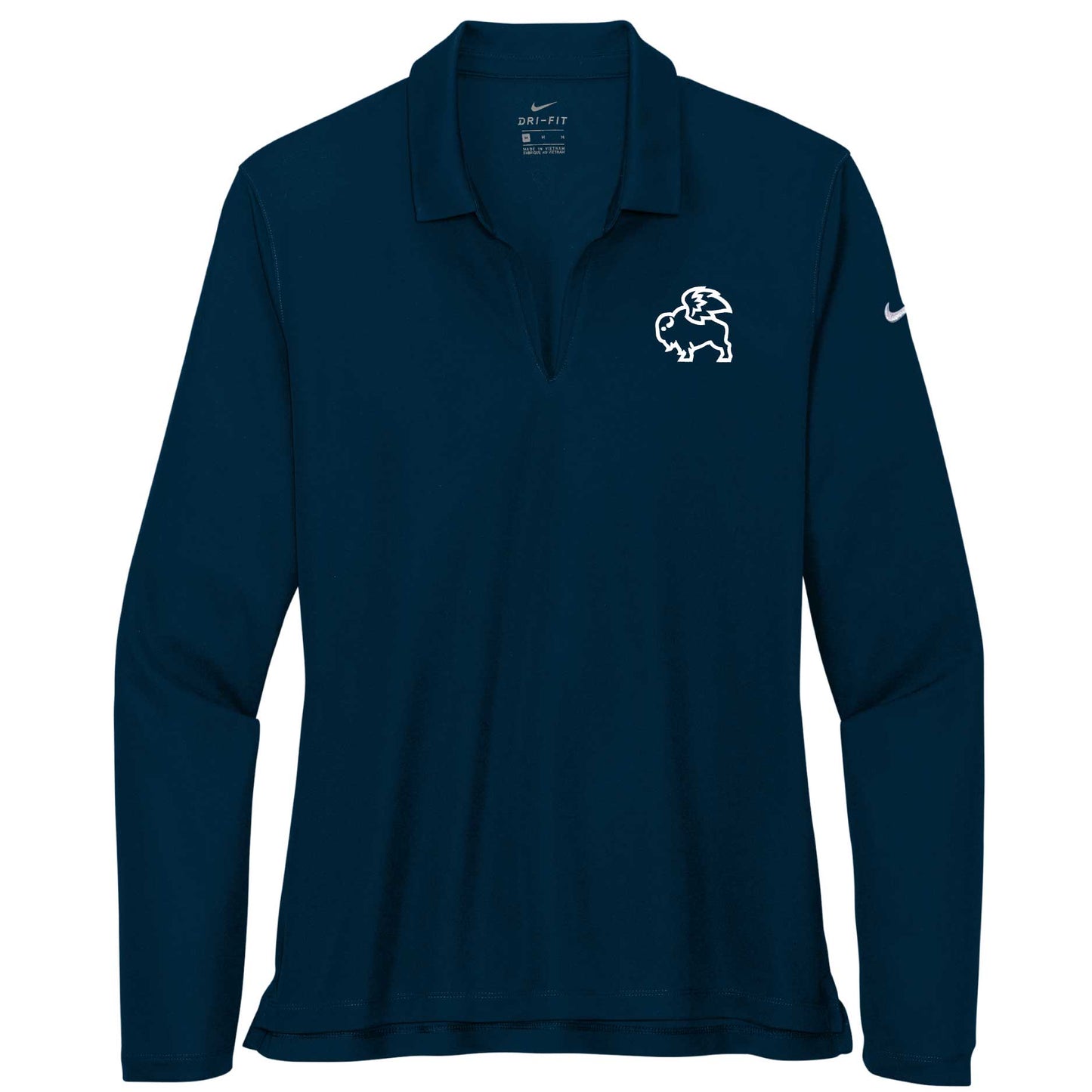 BWW227. Nike Ladies Dri-FIT Micro Pique 2.0 Long Sleeve Polo