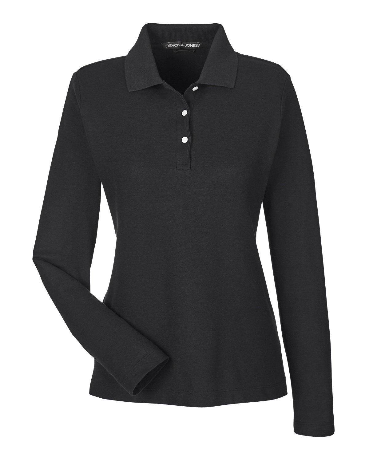 UND1. Devon & Jones Ladies' Pima Piqué Long Sleeve Polo